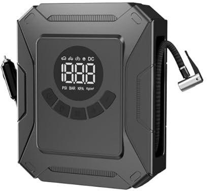 Compressore Portatile Presa 12V Auto con Display LCD, Gonfiatore Elettrico Rapido per Pneumatici con Spegnimento Automatico & Pressione Preimpostata, Pompa ad Aria per Auto, SUV, Moto, Bici e Palloni