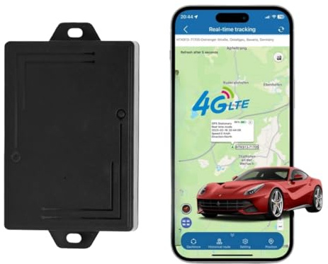 GPS Tracker per auto 4G 10000 mAh 160 giorni standby impermeabile monitoraggio in tempo reale APP/piattaforma anti-allentamento GPS localizzatore per moto, bicicletta, camion, flotta – forte magnete