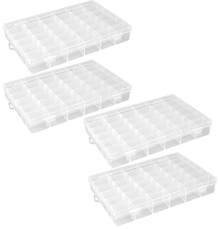 Ideen mit Herz Scatole per piccoli oggetti, 36 scomparti da 4,3 x 2,7 cm, dimensioni: 27,2 cm x 17,5 cm x 4,5 cm | cassette per scaffali, scatole di assortimento | scatole per assortimento per fai da