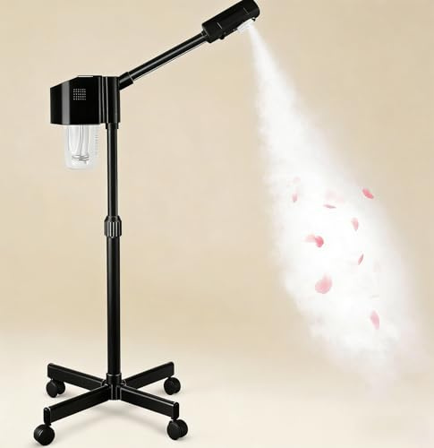 Vaporizzatore facciale, vaporizzatore facciale per estetista, nebbia calda all'ozono, Home SLAON SPA, nero