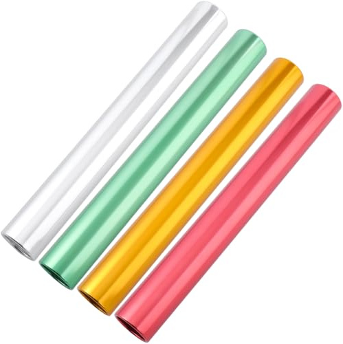 CREATCABIN 4 Piezas de Bastones de Aluminio para relevos de Campo Bastones para Carreras de relevos Equipos Ligeros para competiciones Deportivas al Aire Libre prácticas físicas Actividades 30.5×3 cm
