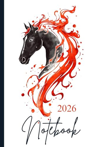2026 Notebook: 120-Page Ruled Notebook with Date Section for the Chinese Year of the Fire Horse 2026