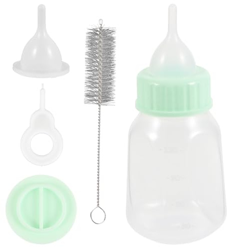 Toyvian Kit de Biberón para Mascotas Pequeñas 120ml Botella Ligera y Portátil de Plástico para Alimentar Cachorros y Cerditos en Exteriores