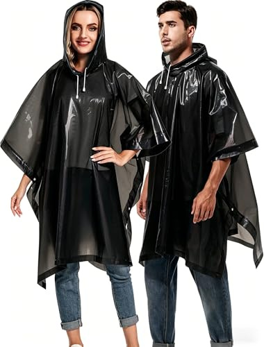 YLVXIG Rain Ponchos For Adults, Men Women Rain Coat,2Pcs | Lightweight, Outdoors,For Camping, Fishing, Theme Parks, Festivals