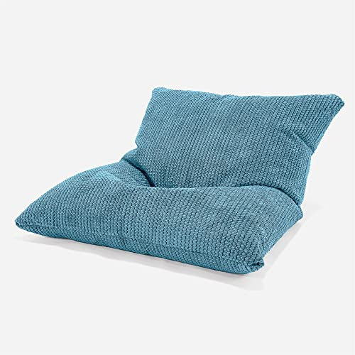 Lounge Pug - Pom Pom - Kids Bean Bag - CHILDRENS Beanbag UK - AEGEAN BLUE