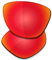 Saucer Premium Ersatzgläser für Oakley Frogskins OO9013 Sonnenbrillen High Defense - Fire Red Polarisiert