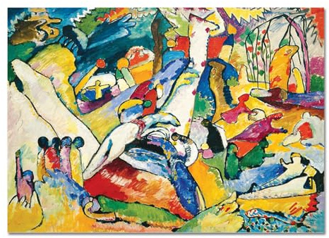 Giallobus - Cuadro - Vassily Kandinsky - Boceto de composición 2 - Vidrio acrílico - 100x70 - Listo para colgar - Cuadros modernos para el hogar