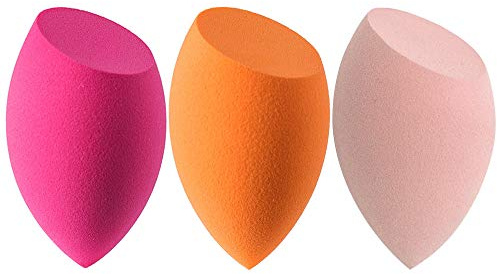 Makeup Sponges set for Dry & Wet Use - Foundation Blending Sponge for Concealer Blush Powder, Multi-color Blender Sponges (4pcs - Multi-colored A) (3pcs - Multi-colored A)