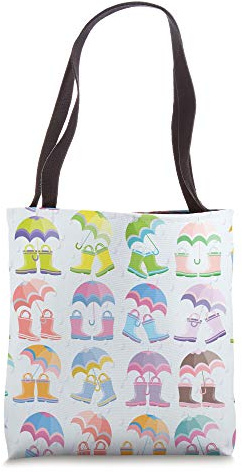 Rainboots Galoshes Wellies Rain Boots Rubber Umbrella Tote Bag