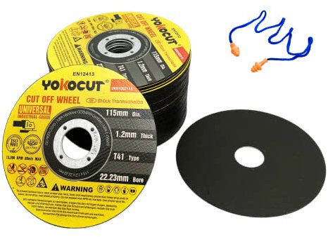 Cut Off Wheels 52-Piece, Metal and Stainless Steel Cutting Discs, 115mm x 1mm x 22mm for Angle Grinders
