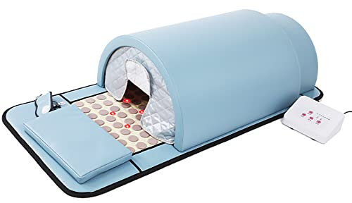 TEHONGMAI Sauna Dome, Zero EMF Technology, Extra Large Professional Sauna with Infrared Mat,360 Degree Complete Coverage Personal Sauna Capsule Germanium and Tourmaline Therapeutic Stones
