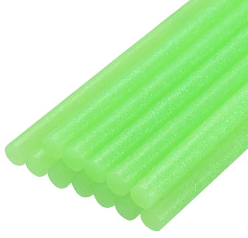 Kvartsman 12 stycken limpinnar 11 mm x 200 mm varmklisterbroderier färgglada limpistol pinnar varmt lim limstift lim för gör-det-själv hantverk tätning glitter ljusgrön