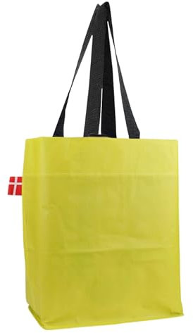 BikeZac 2.0 von COBAGS | FAHRRADTASCHE Clip-On EINKAUFS-Tasche | Fahrrad-Einkaufstasche | Gepäckträger-Tasche | Einkaufswagen Tasche | Wiederverwendbar | Recycling-Tasche Gelb Simply Mustard