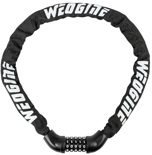 Bike Lock with Numbers and high Security Level, Bike Chain Lock, Bicycle Locks, 5 Digit Combination Lock for Bike, Bicycle, Scooter, Motorcycle, Door, Gate, Fence