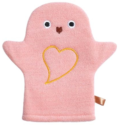 Gants de bain pour enfant – de gommage double face, gants de lavage doux pour le bain | Design animal mignon, gants de toilette faciles à transporter pour garçons, filles, bébés et tout-petits,
