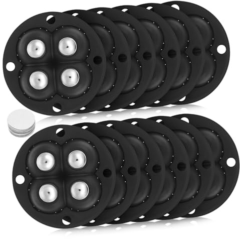 DECOMELODY Mini roulettes Pivotantes Auto-adhésives 360° en Acier Inoxydable Abs pour Meubles Et Poubelles, roulettes Universelles Silencieuses, Lot de 12, Usage Intérieur