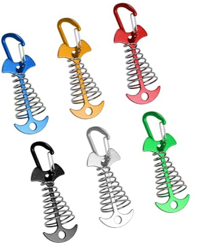 6 piezas de estacas de aluminio resistentes al viento estacas de tienda de campaña multiusos anclajes para el suelo para acampar al aire libre