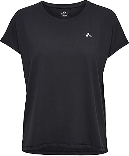 ONLY Damen ONPAUBREE SS Loose TR Tee Curvy-Opus Sporttop, Schwarz (Black Black), 52 (Herstellergröße: 52/54)