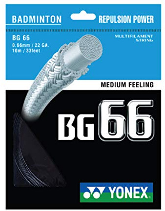 YONEX BG 66 10m Badminton String (Black)