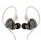 LINSOUL KZ ZSN PRO X Dual Treiber 1BA+1DD Hybrid-Metall Ohrhörer HiFi in-Ear Monitor mit Abnehmbares Versenktes 2Pin Kabel(Grau, Mit Mikrofon)