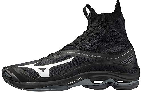 Mizuno Wave Lightning Neo, Unisex Adult Sports Shoes, Black White Ebony, 15.5 UK