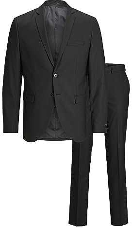 JACK & JONES Herren Jprfranco Suit Ps Abendanzug Set, Schwarz, 66 EU