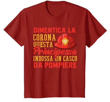 Questa Principessa Indossa Un Casco Da Pompiere Divertente Maglietta