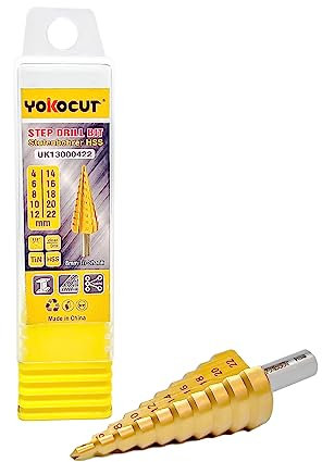 Broca Escalonada de Titanio HSS para Metal, Taladros, Brocas para Acero Inoxidable, Cono de Perforación de Múltiples Agujeros, Amantes del Bricolaje (4 a 22 mm)