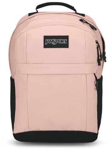 JanSport Landings Pack – Large Backpack with Soft Back Panel, Dual Water Bottle Pockets, 15-Inch Padded Laptop Compartment, Misty Rose, One Size, Landings Pack Backpack