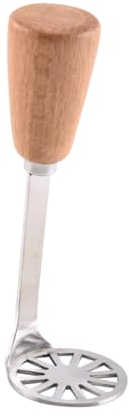 MAGICLULU Presse-purée Acier Inoxydable Avec Poignée Bois Antidérapante Pommes De Terre Et Légumes Pour Aliments Pour Bébés Et Cuisine Outil Multifonction Facile À Nettoyer