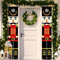 JWDMHSJ Nussknacker Weihnachtsbanner, Weihnachten Soldaten Banner, Outdoor-Weihnachtsdekoration für Haustür, Veranda, Garten, Innen- und Außenbereich