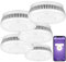 VisorTech Rauchmelder WLAN-Sets: 5er-Set WLAN-Rauchwarnmelder, integr. 10-Jahres-Batterie, 85 dB, App (Brandmelder 10 Jahre, Rauchsensor, Tablet Halterung)