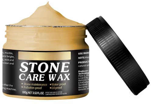 Marble Polishing Wax,Stone Care Wax,Furniture Polish & Restoration Care Beeswax,Stone Seasoning Beeswax,Beeswax for Marble Furniture,Stone Polish Protection Wax,Tile Wax Seasoning Beeswax