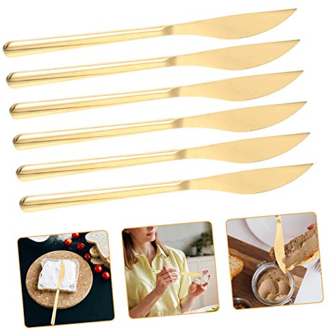 LALADEFIEE Set Di 6 Da Bistecca in Stile Giapponese Facili Da Usare Robusti Per Casa Hotel E Campeggio