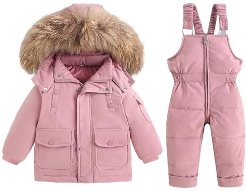 Verve Jelly Combinaison de neige d'hiver pour filles Ensembles de vêtements pour enfants Doudoune d'hiver avec capuche + pantalon de neige pour garçons Unisexe bébé