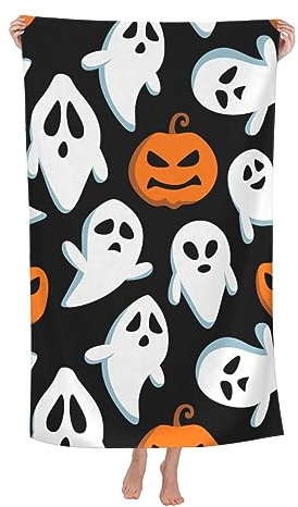Herren Damen Handtücher Großes Strandtuch Mit Halloween-Geistern Microfaser Handtücher Personalisiert Duschtücher Mode Strandtuch Für Picknicks Pool Strand