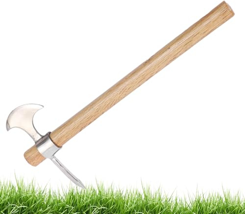Zappa per scavare, piccone da giardino, piccone da giardino, con lama larga, strumento a mano efficiente, 41 cm