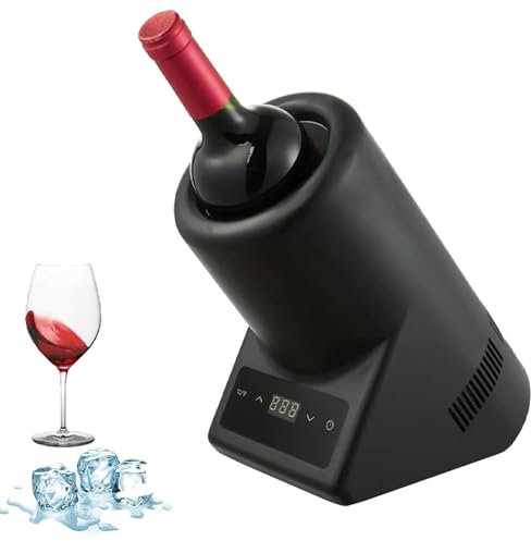 Raffreddatore Per Bottiglie Singolo Da 750 Ml, Refrigeratore Elettrico Per Vino, Diametro Bottiglia Disponibile 92 Mm, Profondità Cavità Interna 190 Mm, Controllo Digitale Della Temperatura 5-18 °C/41