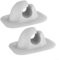 ZYNCUE Juego de clips inflables para remo de kayak, accesorio de montaje de plástico para canoa, balsa, negro, gris, paquete de 2 (gris)