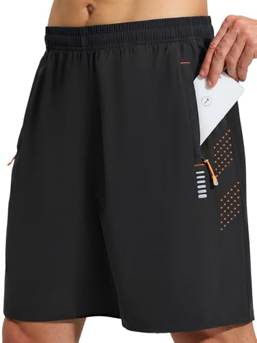 Cimic Herrshorts med ficka, andningsbara snabbtorkande löparkläder för män, gym, fitness, tennis