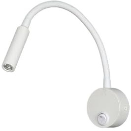 Crepundia Luce Led Lettura Muro, Moderna lampada da parete a LED lettura, 1W/3W, flessibile, comodino, camera letto, studio(Warm White 3000K,TYPE C-WHITE_3W)