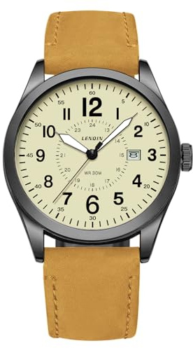 LN LENQIN Reloj Hombre Relojes Militares Relojes Analógicos Cuarzo Hombres | Relojes De Pulsera,Impermeables,con Fecha Reloj,Deportivo,Táctico,Militar,Campo,Correa De Nailon,Casuales,3ATM