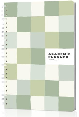Sweetzer&Orange 2026-2027 Academic Planner – Student Planner for August 2026 to July 2027 – Weekly & Monthly Layout – Sturdy Cover & Stickers – Checker Design – 5.5” x 8.5”