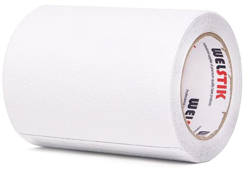 WELSTIK 15 cm x 5 m nastro adesivo antiscivolo, forte adesivo di sicurezza per interni ed esterni, trasparente