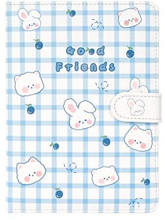 Zeph Hosea Söt tecknad anteckningsbok Kawaii journal anteckningsbok japansk skissbok läderomslag dagbok anteckningsblock reseanteckningsbok, 32 K, 226 sidor, 1 bokmärke, ofodrad