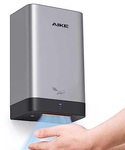 AIKE AK2822 ABS Händetrockner, Energiesparender elektrischer Hochgeschwindigkeits-Händetrockner, Automatisch Händetrockner für Küche, Bad und Toilette