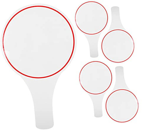 5St Anzeigetafel Auktionspaddel Requisiten für Schülerantworten the scorecard zählbrett Süßigkeitenglas Whiteboard tragbares Trockenlöschpaddel kleine trocken abwischbare Tafel