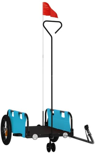 vidaXL Cykelvagn blå oxfordtyg och järn