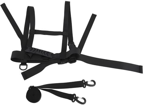 Topyond Ski-Trainingsgurt für Kinder, verstellbare Skiausrüstung, kontrolliertes Geschwindigkeits-Anti-Fall-Ski-Schultertraining, Skitrainer mit Leine-Griff für Skifahren,