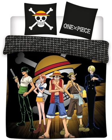 Aymax Juego de Cama Doble One Piece 2 Personas, Funda Nórdica Negra Reversible 240x220 cm + 2 Fundas de Almohada 65x65 cm, Policotón